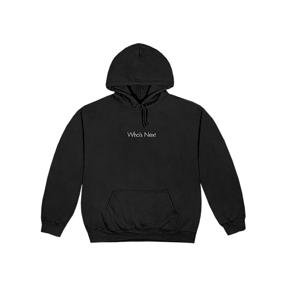 Who's Next Black Hoodie Front