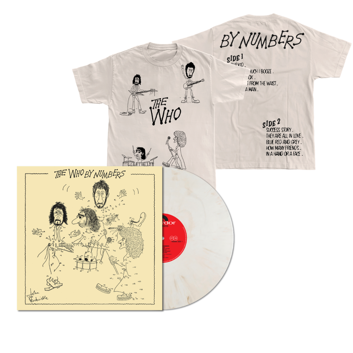  The Who by Numbers 1LP Cream Marble Vinyl (D2C Exclusive) + T-Shirt Fan Pack