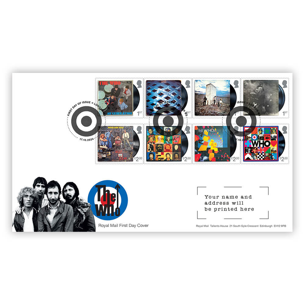 The Who First Day of Issue Souvenir Covers Stamps 3