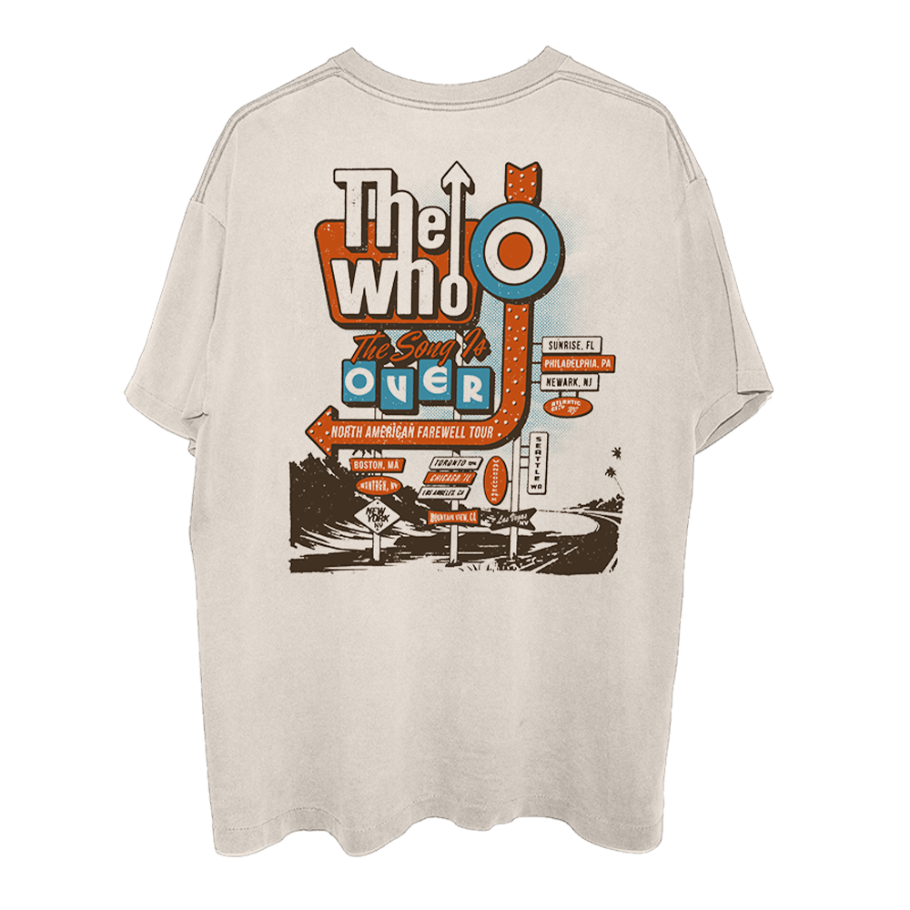 The Song is Over Retro Sign T-Shirt Back
