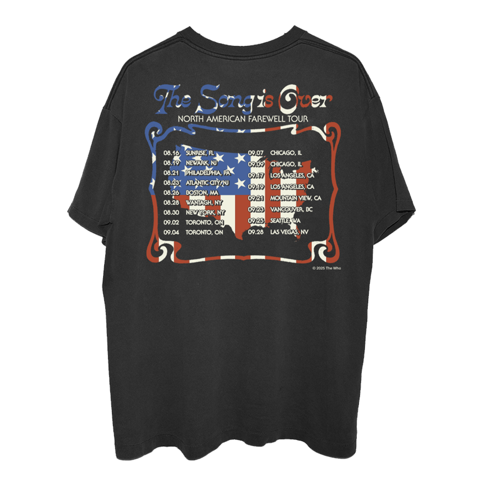 The Song is Over North America Photo Dateback T-Shirt Back