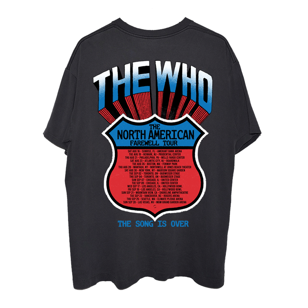 The Song is Over North America Highway Dateback T-Shirt The Who