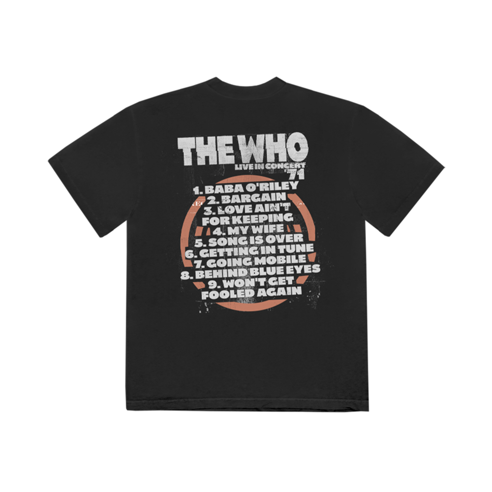 THE WHO ライブコンサート Tシャツ Mサイズ The Who Live in Concert Black T-Shirt - The Who Official Store