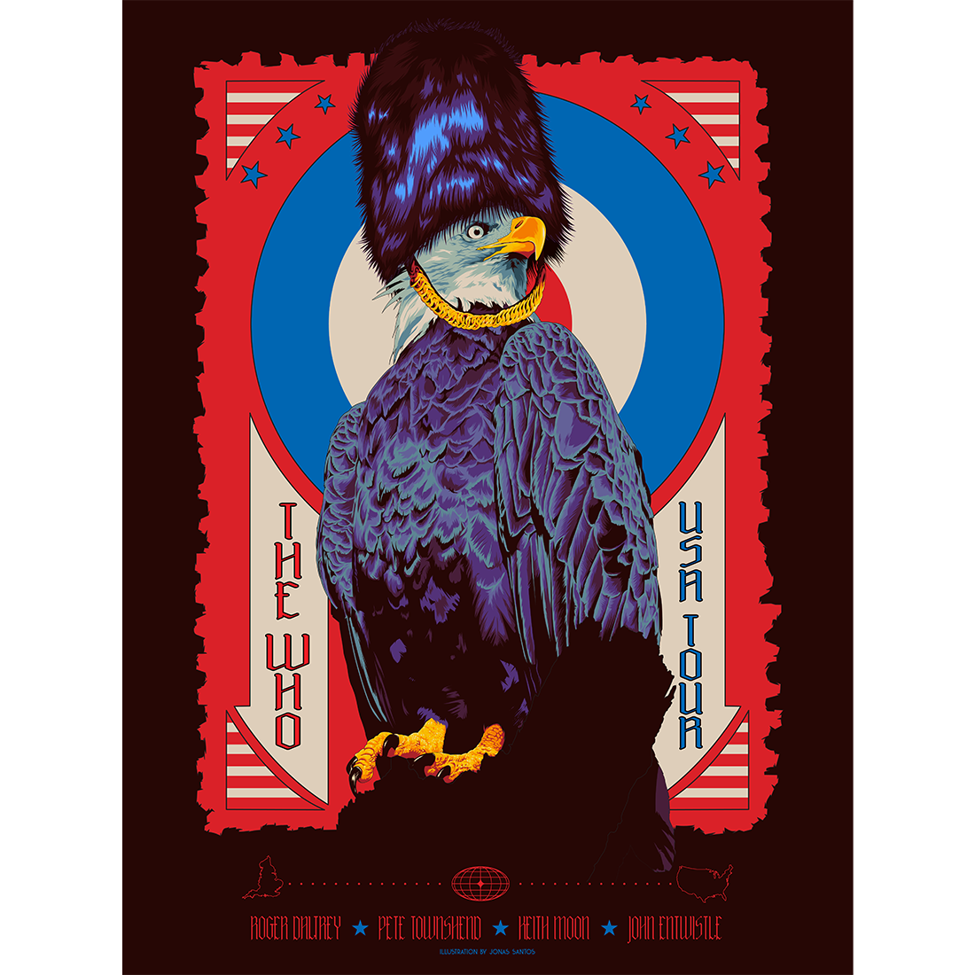 Mid-70s Eagle US Tours Poster