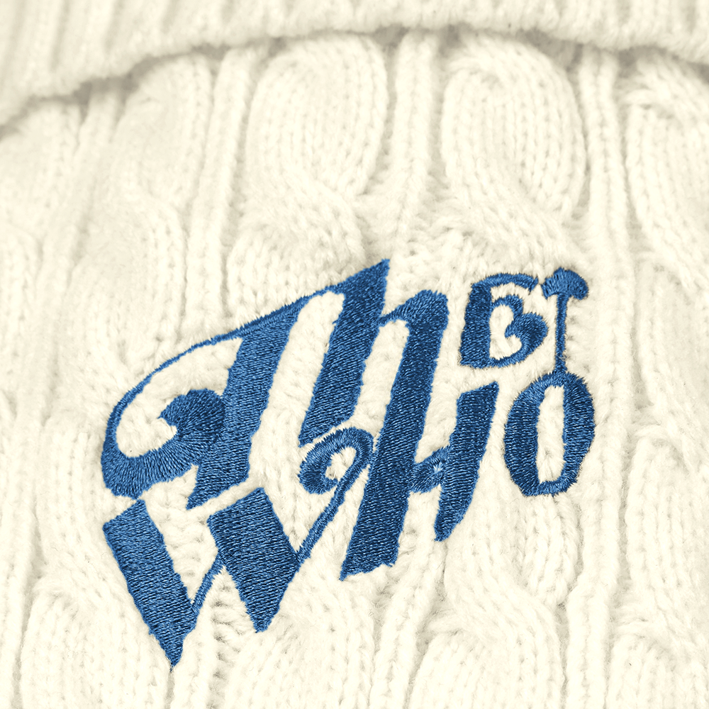 The Who Logo Knit Stocking Front Detail