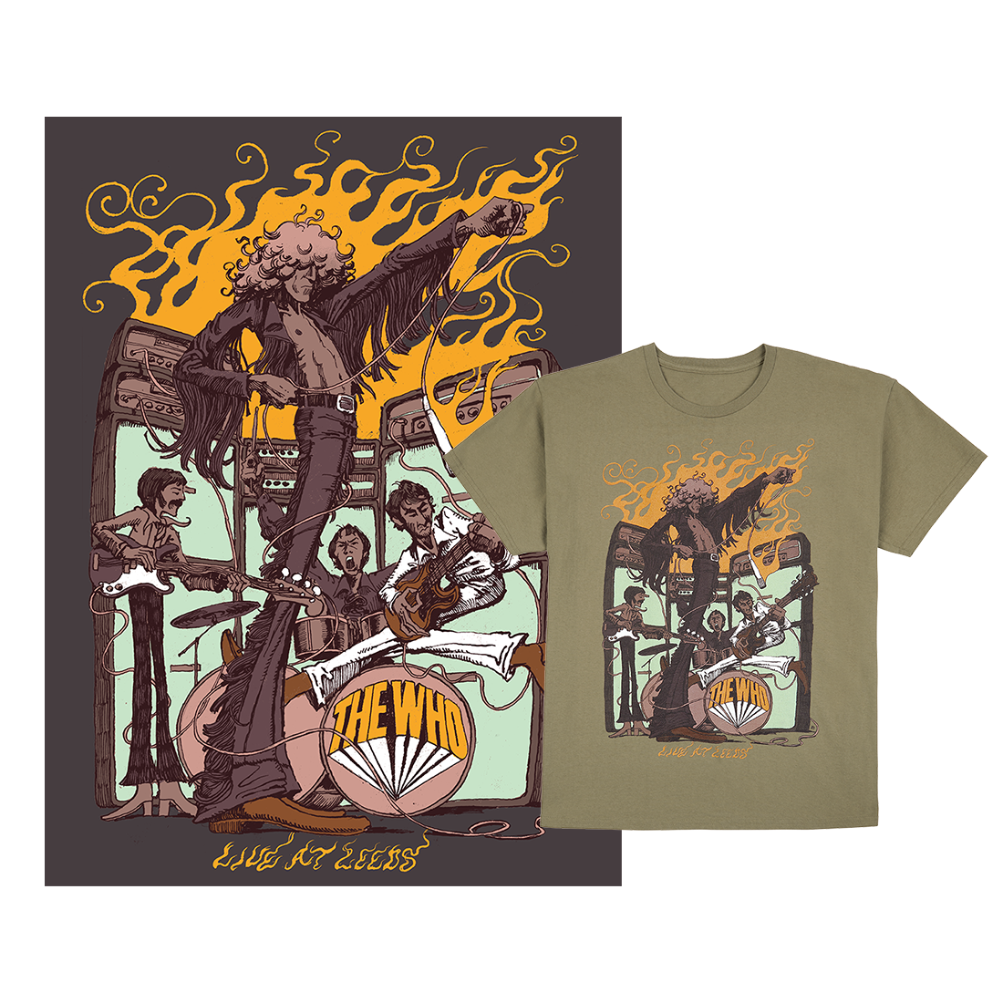 ★2025SS新作★XTONZ★SOUND OF FLOWERS CROP RUGBY T-SHIRT 60th Anniversary - The Who Official Store