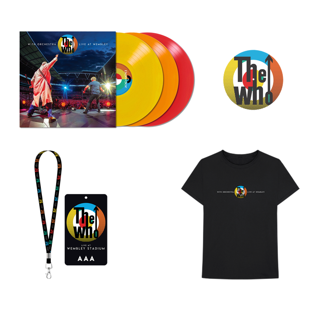 The Who With Orchestra Live at Wembley 3LP Colored + T-Shirt + Slipmat + Lanyard
