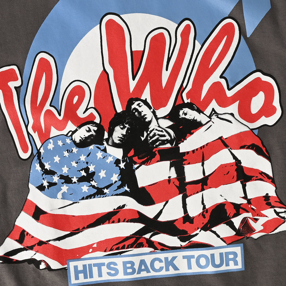 Hits Back! US Flag Photo T-Shirt Detail