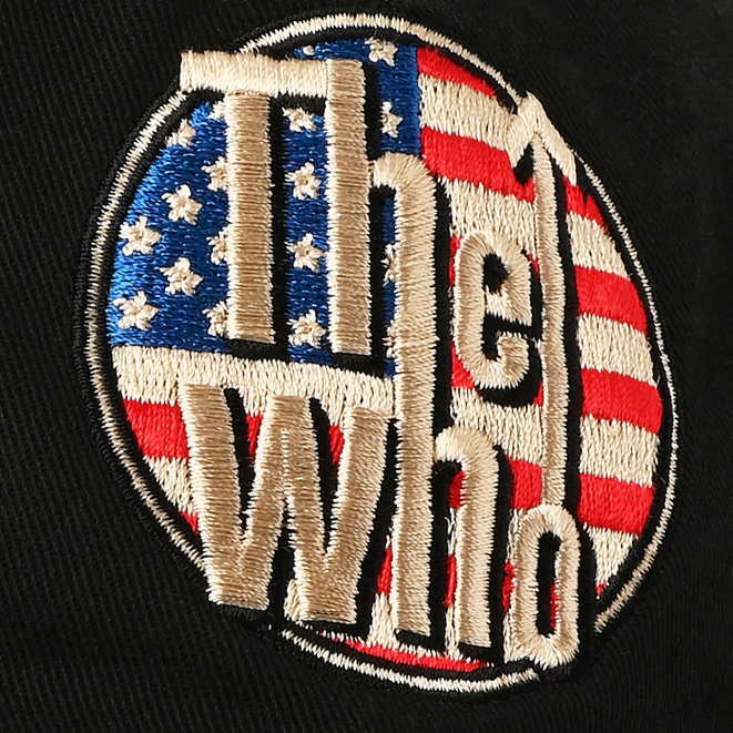 American Flag Logo Baseball Hat Detail